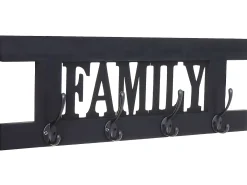 Perchero de pared MCW-C60 Family Shabby look, gris oscuro