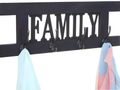 Perchero de pared MCW-C60 Family Shabby look, gris oscuro
