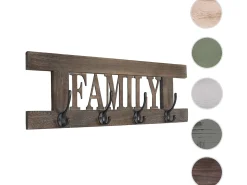 Perchero de pared MCW-C60 Family Shabby look, marrón, shabby