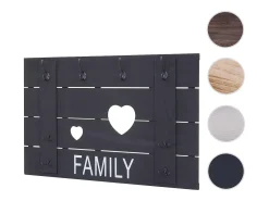 Perchero de pared MCW-C89 Family, estilo shabby chic, gris oscuro, desgastado