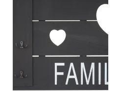 Perchero de pared MCW-C89 Family, estilo shabby chic, gris oscuro, desgastado