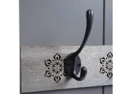 Perchero de pared MCW-C89 Home Shabby look, gris-azul