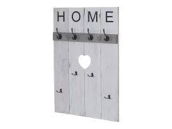 Perchero de pared MCW-C89 Home Shabby-Look, blanco, desgastado