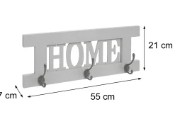 Perchero de pared MCW-C60 Shabby (2 piezas), marrón natural