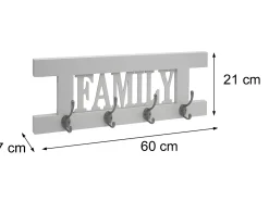 Perchero de pared MCW-C60 Shabby (2 piezas), marrón natural