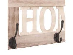 Perchero de pared MCW-C60 Shabby (2 piezas), marrón natural