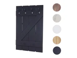 Perchero de pared MCW-D13, gris oscuro shabby