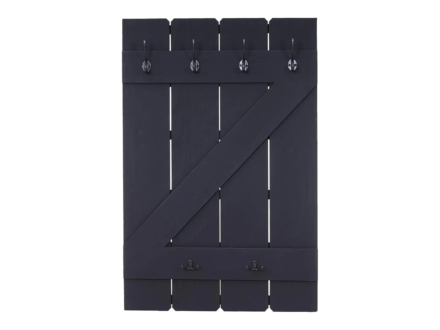 Perchero de pared MCW-D13, gris oscuro shabby