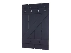 Perchero de pared MCW-D13, gris oscuro shabby