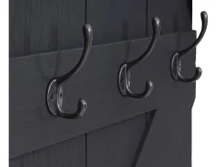 Perchero de pared MCW-D13, gris oscuro shabby
