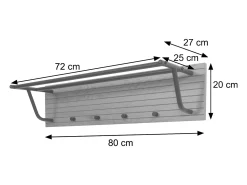 Perchero de pared MCW-N78, natural