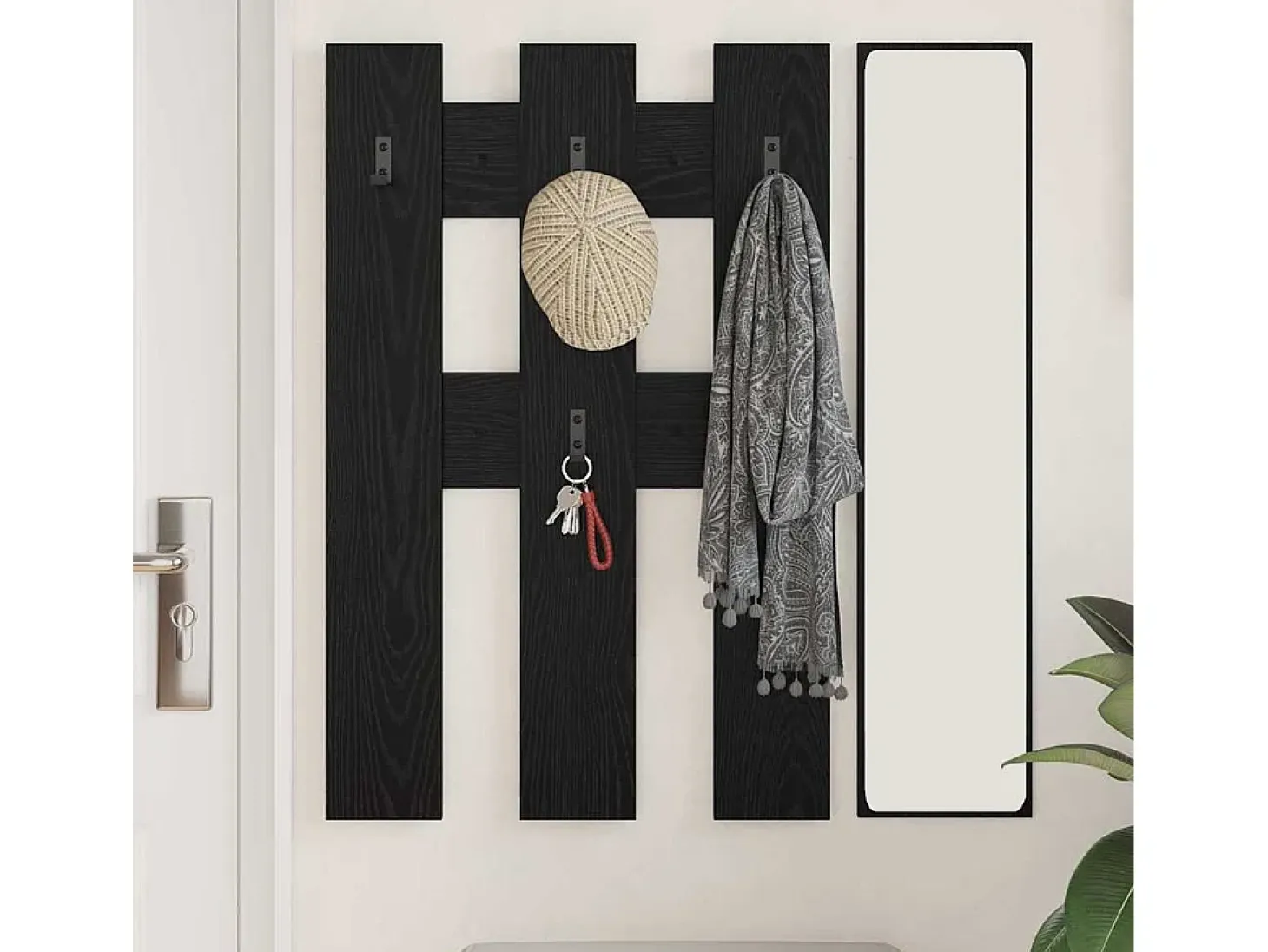 Perchero de pared Perchero de pared Roble negro 65 x 3 x 100 cm