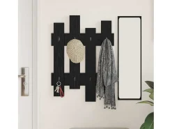 Perchero de pared Roble negro 60 x 3 x 82 cm Madera de ingeniería