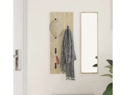 Perchero de pared Roble Sonoma 30 x 1,5 x 80 cm