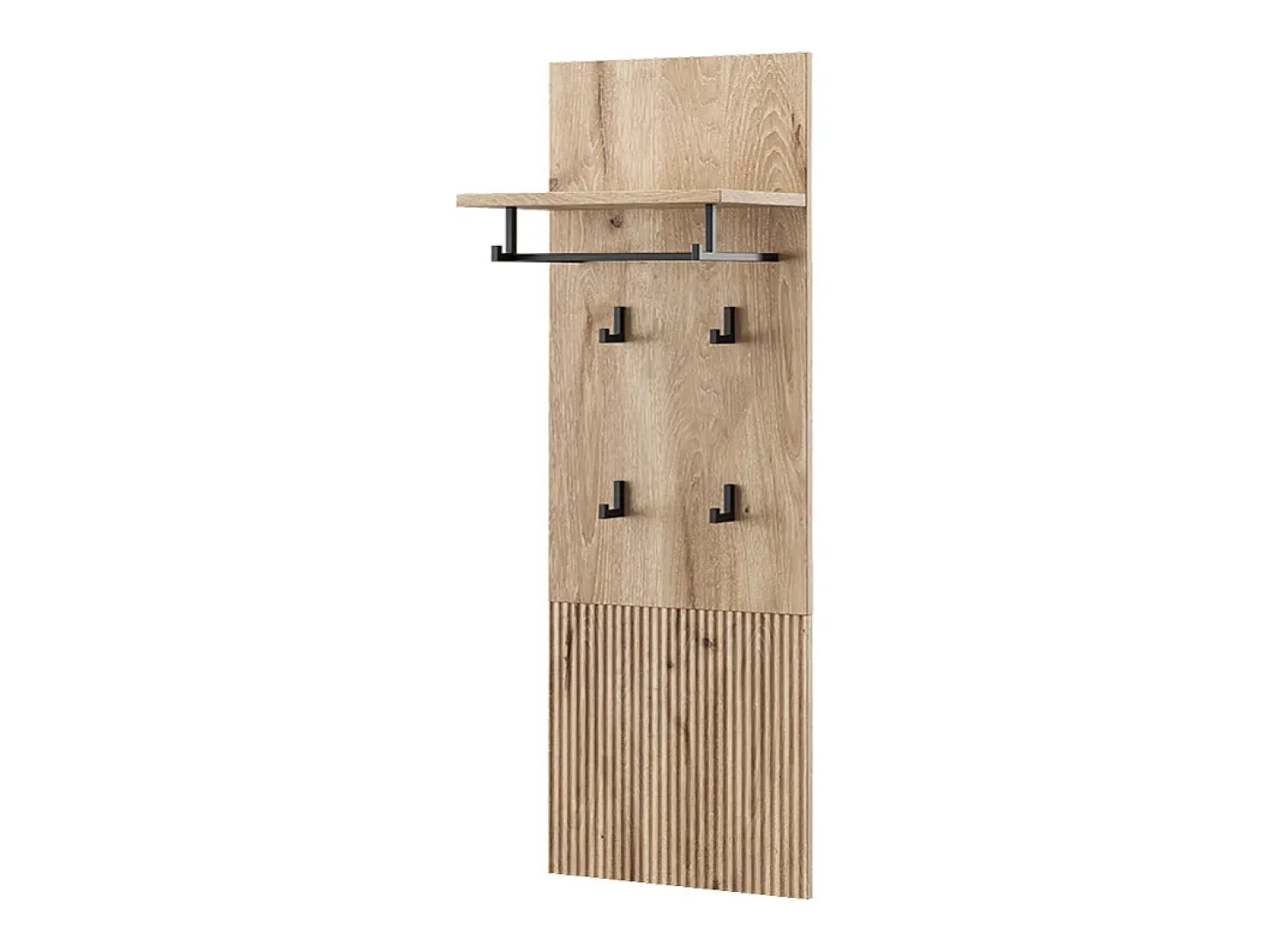 Perchero de pared roble vikingo 43x27x120 eliza