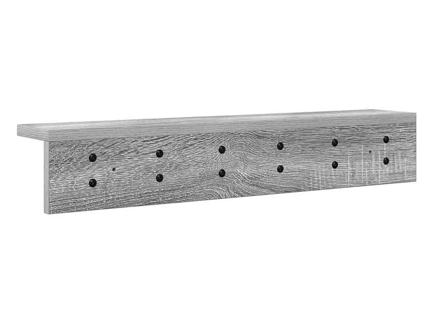 Perchero de pared Sonoma gris 60 x 10,5 x 10,5 cm