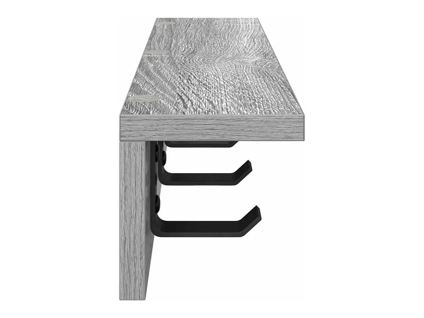 Perchero de pared Sonoma gris 60 x 10,5 x 10,5 cm
