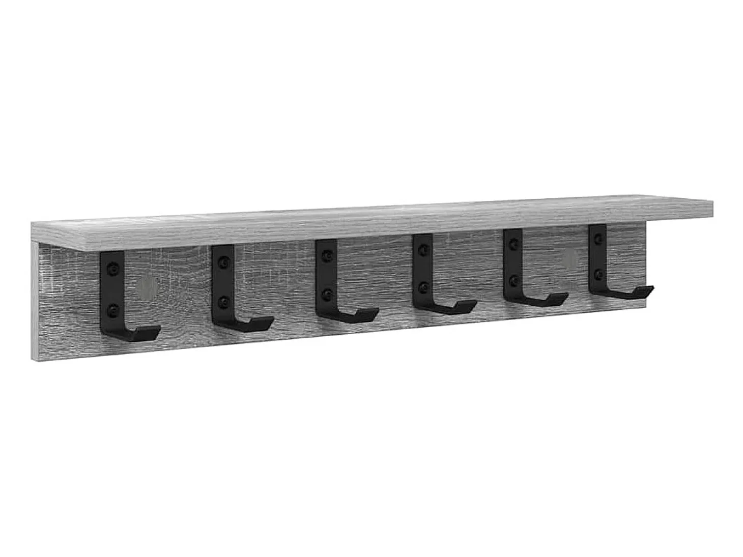 Perchero de pared Sonoma gris 60 x 10,5 x 10,5 cm