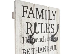 Perchero de paredReglas de familia Look shabby