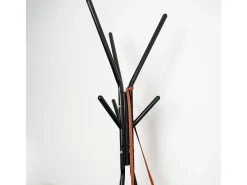 Perchero de pie MOA Vinthera 5 colgadores + 2 estantes negro 180 cm