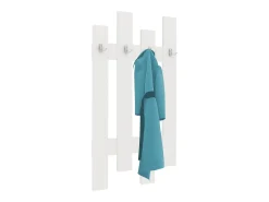 Perchero de varilla con listones, Blanco, 100 x 60 cm