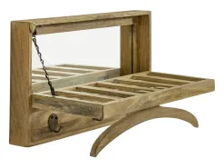 Perchero en madera de mango con espejo Marley