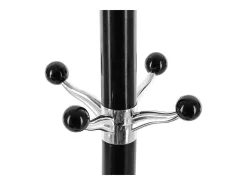 Perchero Giratorio con 14 Ganchos de Metal y Mármol Negro H 182 cm