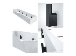 Perchero Kolmio 190 x 185 x 33 cm, cuerpo en blanco mate, frentes en Blanco mate | Amplia selección de colores