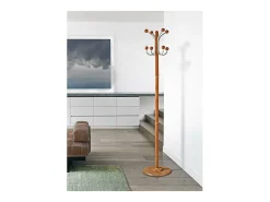 Perchero mod. 406 herrajes cromo satinado lacado cerezo, 170 cm(alto)35 cm(ancho)35 cm(lar