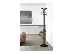 Perchero mod. 406 herrajes cromo satinado lacado wengué, 170 cm(alto)35 cm(ancho)35 cm(la