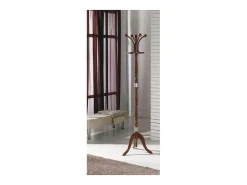 Perchero mod. 442 herrajes en cromo satinado lacado nogal, 175 cm(alto)44 cm(ancho)38 cm(l
