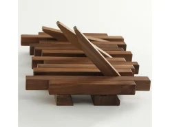 Perchero Nórdico 3 ganchos madera maciza 20x22,8x3,3 cm
