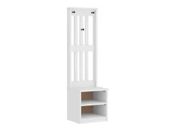 Perchero SANDNES blanco 45x40x159,5 cm madera maciza de pino