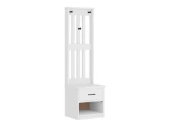 Perchero SANDNES blanco 45x40x159,5 cm madera maciza de pino