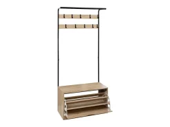 Perchero Zapatero Jano Color Roble 80x175 cm Entrada Mueble