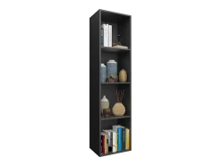 Pieter Estantería libros/mueble TV contrachapada negro 36x30x143 cm