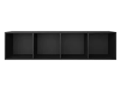 Pieter Estantería libros/mueble TV contrachapada negro 36x30x143 cm
