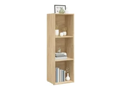 Pieter Estantería libros/mueble TV contrachapada roble 36x30x114 cm