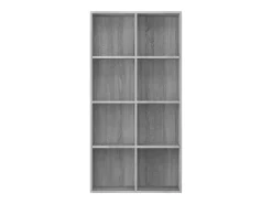 Pieter Estantería/Aparador madera contrachapada gris 66x30x130 cm