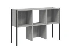 Épinay-sur-Seine Estantería madera de ingeniería gris Sonoma 102x28x172 cm
