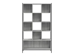 Épinay-sur-Seine Estantería madera de ingeniería gris Sonoma 102x28x172 cm