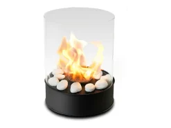 Planika - Chimenea de bioetanol de sobremesa Chantico Glassfire Chimenea de bioetanol portátil con tecnología Commerce, vidrio cilíndrico