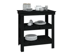 Prolenta Premium - Banco de trabajo de madera maciza de pino negro 78,5x50x80 cm