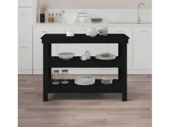 Prolenta Premium - Banco de trabajo de madera maciza de pino negro 110,5x50x80 cm