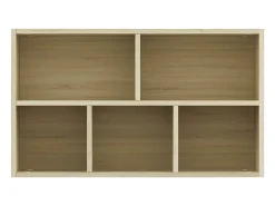 Prolenta Premium - Estantería/Aparador madera contrachapada color roble 50x25x80cm