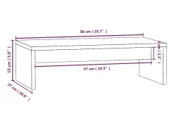 Prolenta Premium - Soporte para monitor madera maciza de pino 50x27x15 cm