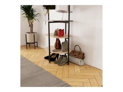 Puerta de guardarropa de metal y madera L60 x H180 cm WILKO