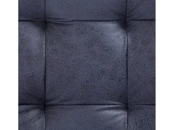 Puf con almacenaje 87,5 cm Gris Piel sintética