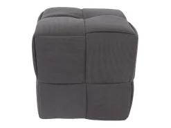Puf Courdoruy diseño cuadrado gris 41x45x45 cm Adec