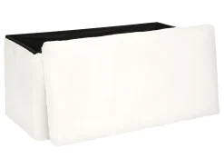 Puf doble plegable de piel sintética L. 76 x P. 38 x H. 38 cm